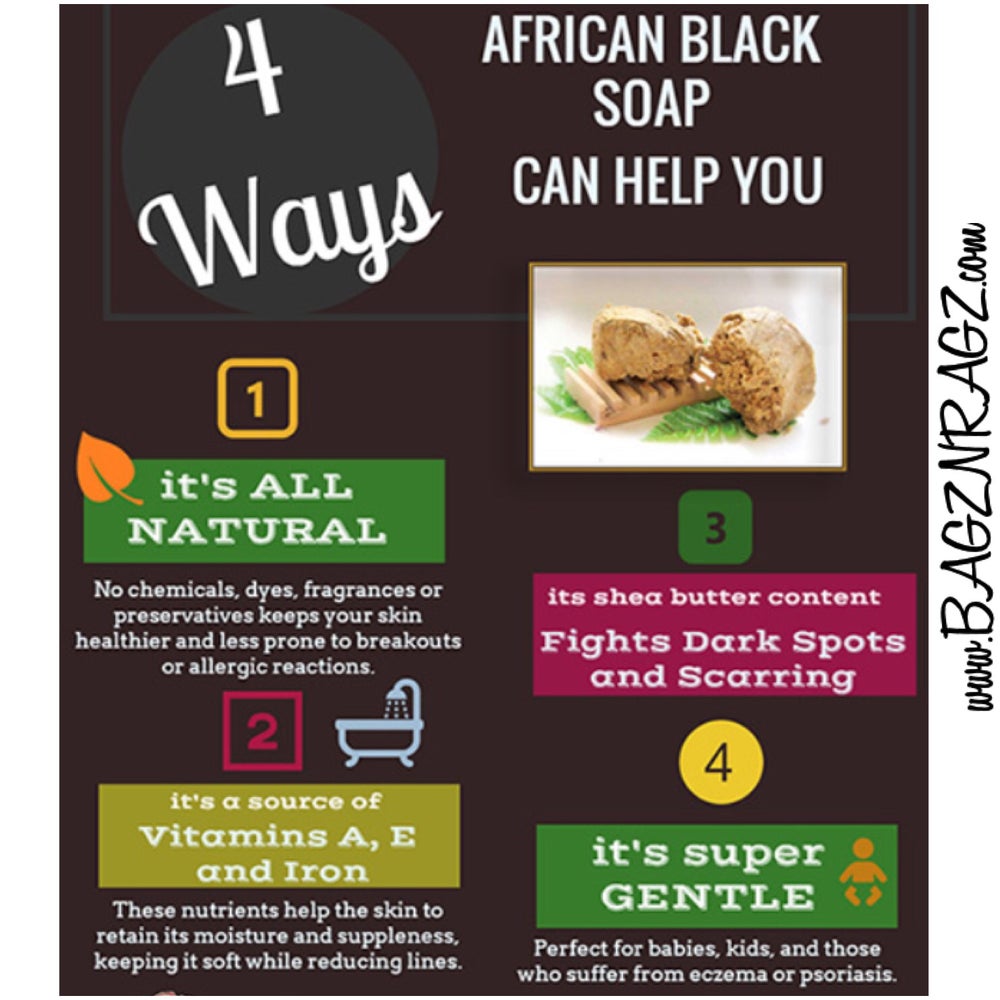 Pure African Black Soap (2bars)